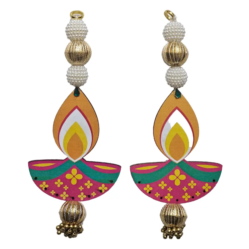 Handcrafted Diya door hangings set for Diwali decor